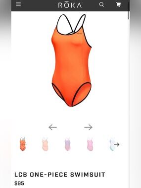 Roka LCB One-Piece Swimsuit in Orange